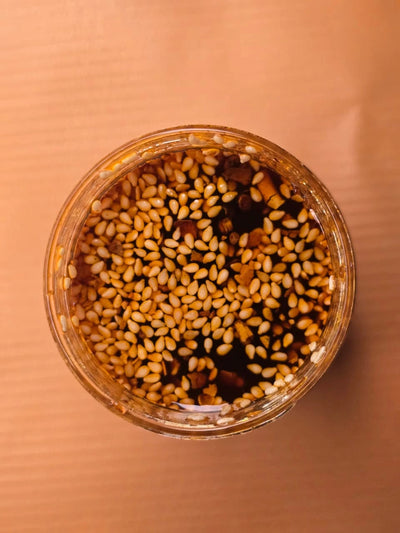 Chilli oil from above, thick with toasted sesame